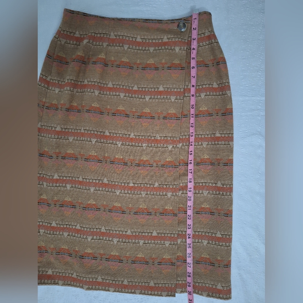 Pendleton Brown And Tan Patterned Midi Skirt - image 4
